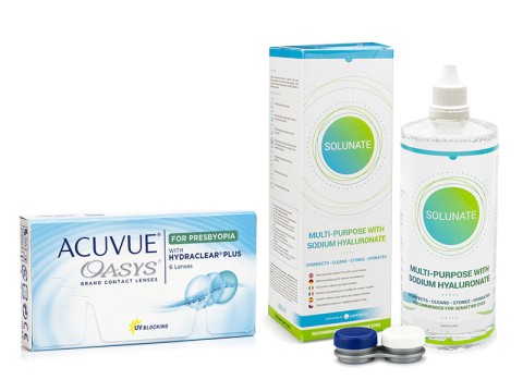 Acuvue Oasys for Presbyopia (6 šošoviek) + Solunate Multi-Purpose 400 ml s puzdrom