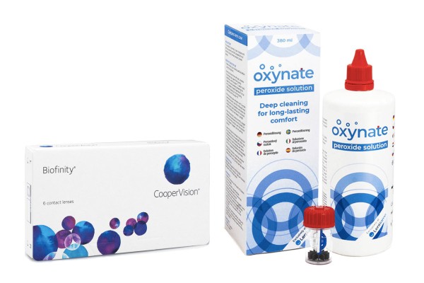 Biofinity CooperVision (6 šošoviek) + Oxynate Peroxide 380 ml s puzdrom