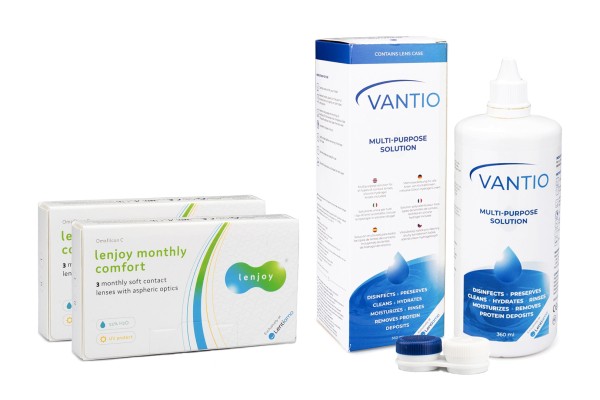 Lenjoy Monthly Comfort (6 šošoviek) + Vantio Multi-Purpose 360 ml s puzdrom